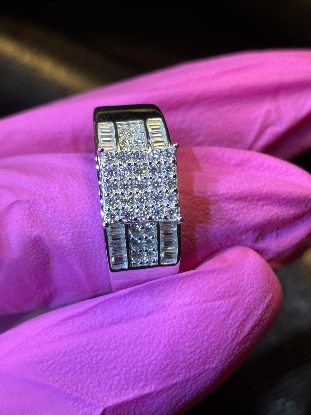 .925 Sterling Silver 1.5ct. VVS Moissanite Statement Ring Size 8 - Picture 7 of 16